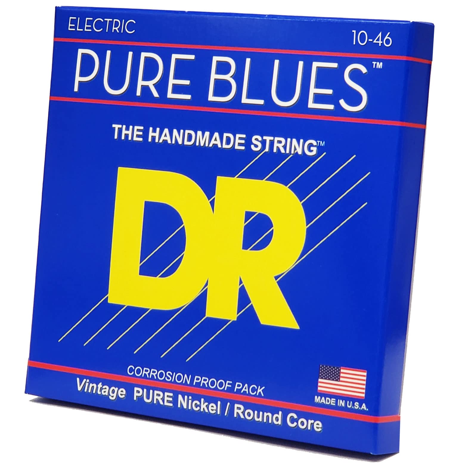 DR Strings Pure Blues Nickel Wound Vintage Style Electric Guitar Strings — 10-46 Gauge