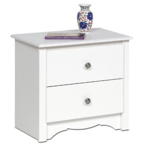 Night Stand 2 Drawer - Monterey (White) (23 1/4"W x 21 3/4"H x 16"D)