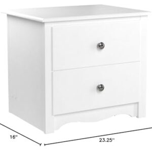 Night Stand 2 Drawer - Monterey (White) (23 1/4"W x 21 3/4"H x 16"D)