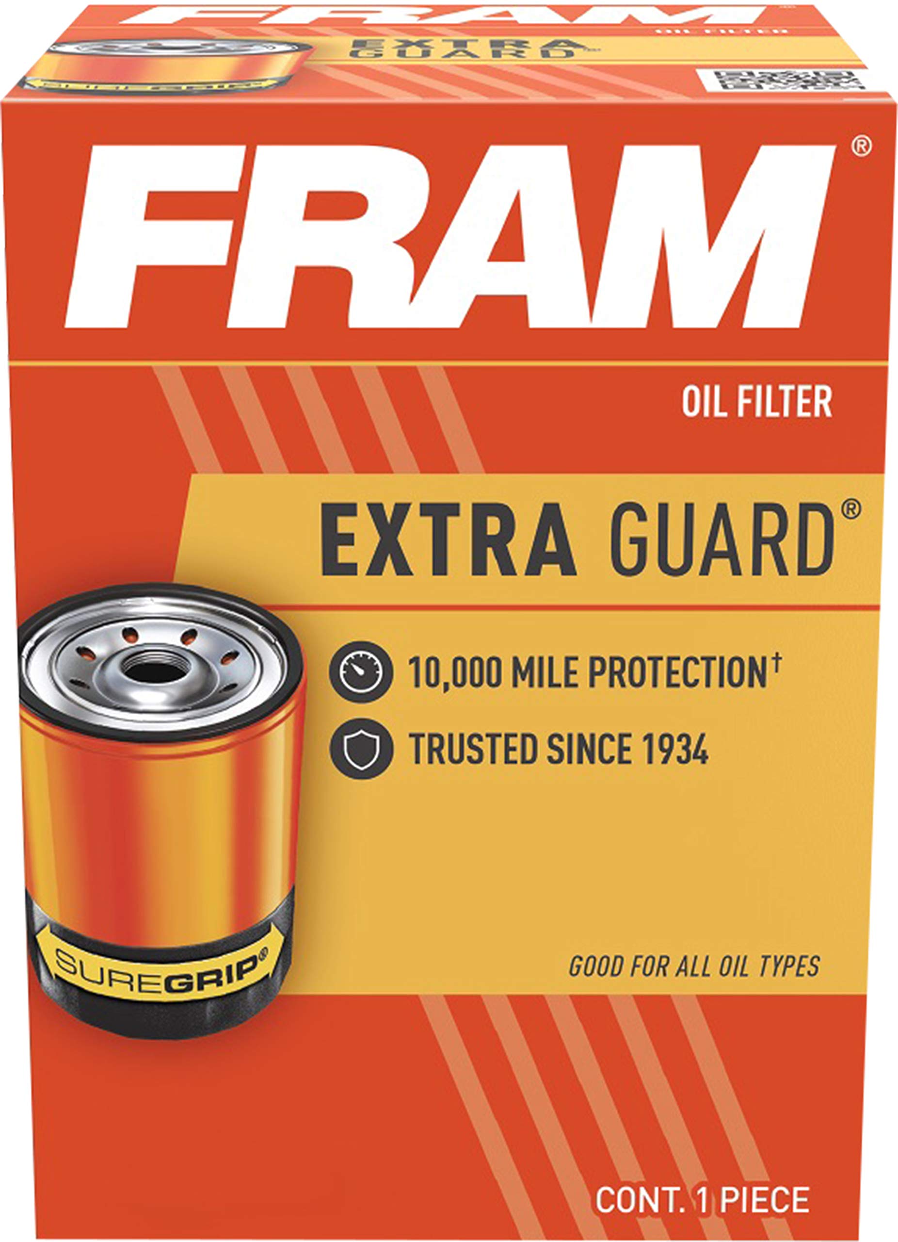 FRAM Extra Guard PH3387A, 10K Mile Change Interval Spin-On Oil Filter