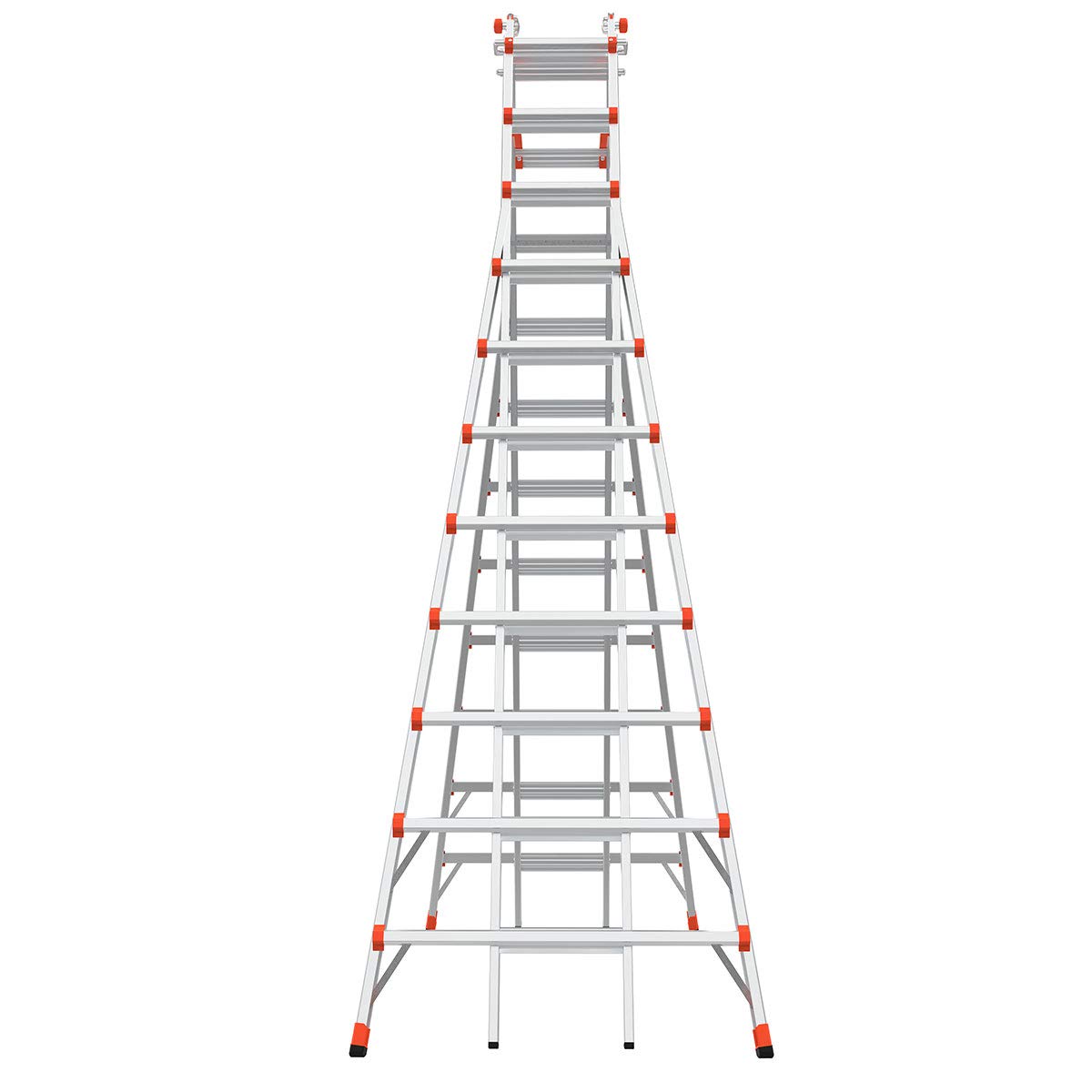 Little Giant Ladders, SkyScraper, M21, 11-21 Foot, Stepladder, Aluminum, Type 1A, 300 lbs Weight Rating, (10121),Gray