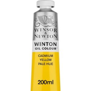 winsor & newton winton oil color, 200ml (6.75-oz) tube, cadmium yellow pale hue