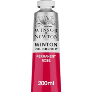 winsor & newton winton oil color, 200ml (6.75-oz) tube, permanent rose