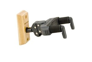 hercules gsp38wb mountable acoustic guitar wall hanger with wood base and auto grip system