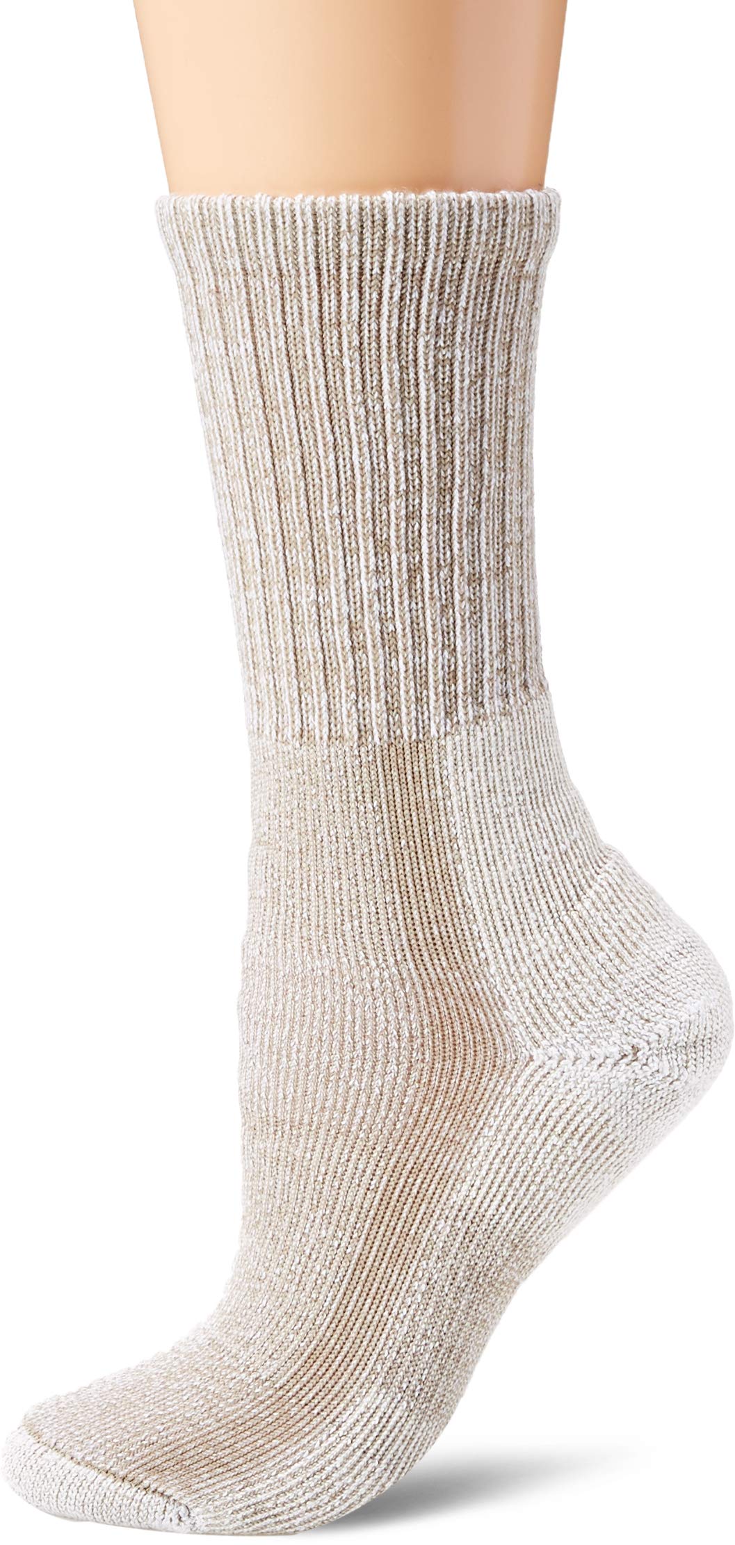 Thorlos Women's LTHW Max Cushion Hiking Crew Socks, Khaki, Small