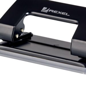 Rexel Student 2 Hole Punch, 8 Sheet Capacity, Adjustable Guide Bar, Metal, Assorted Colours, 62061