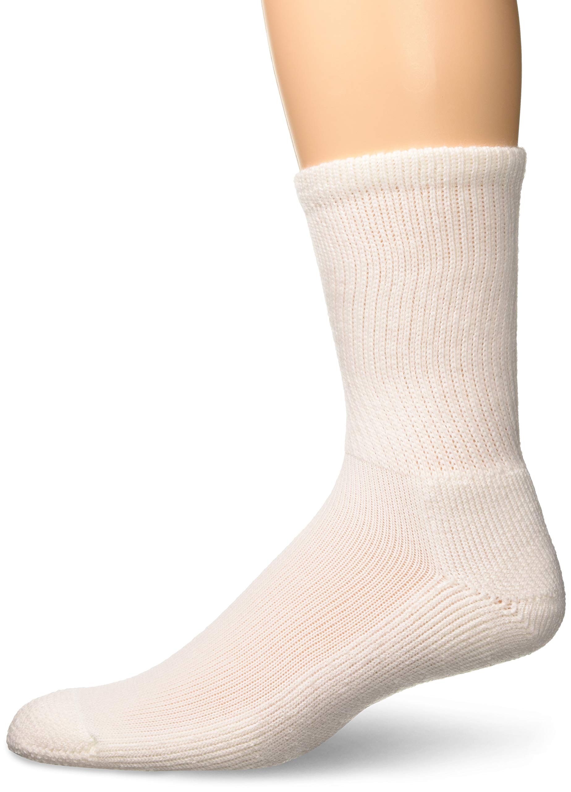 Thorlos Unisex GX Golf Padded Crew Sock, White, Medium