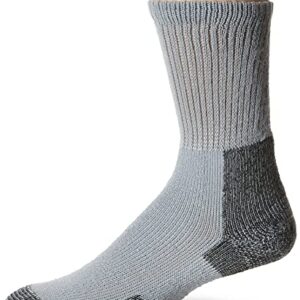 thorlos mens Kx Max Cushion Crew Hiking Socks, Grey, Large US