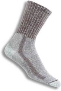 thorlos unisex lth light hiking thick padded crew sock, walnut, large