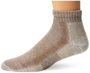 thorlos unisex lthmx light hiking thick padded ankle sock, walnut, large