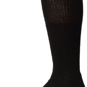 thorlos mens Mcb Max Cushion Combat Over the Calf athletic socks, Black, Large US