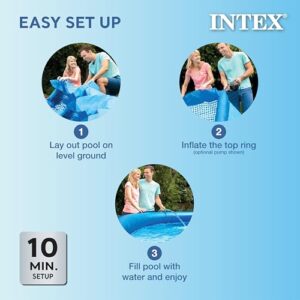 Intex 28110EH Easy Set 8 Foot x 30 Inch Round Inflatable Outdoor Backyard Above Ground Swimming Pool, 639 Gallons of Water, (Pool Only - No Pump)