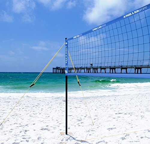 Park & Sun Sports Spectrum 2000: Portable Professional Outdoor Volleyball Net System, Blue