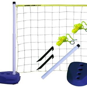 Park & Sun Sports Portable Indoor/Outdoor Swimming Pool Volleyball Net System, Blue, 24' W x 3' H