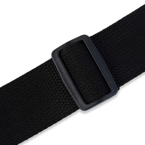 Levy's Leathers 2" Cotton Guitar Strap with Suede Ends and Tri-glide Adjustment. Adjustable to 58"; Black (MC8-BLK)