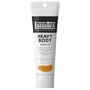 liquitex 1045720 professional heavy body acrylic paint 2-oz tube, cadmium orange hue