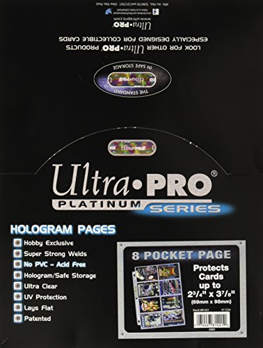 Ultra Pro 8-Pocket Platinum Page with 3-1/2" X 2-3/4" Pockets 100 ct.