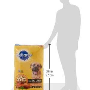 PEDIGREE For Big Dogs Adult Complete Nutrition Large Breed Dry Dog Food Roasted Chicken, Rice & Vegetable Flavor Dog Kibble, 36.4 lb. Bag