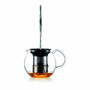 Bodum ASSAM Teapot, Glass Teapot with Stainless Steel Filter, 34 Ounce