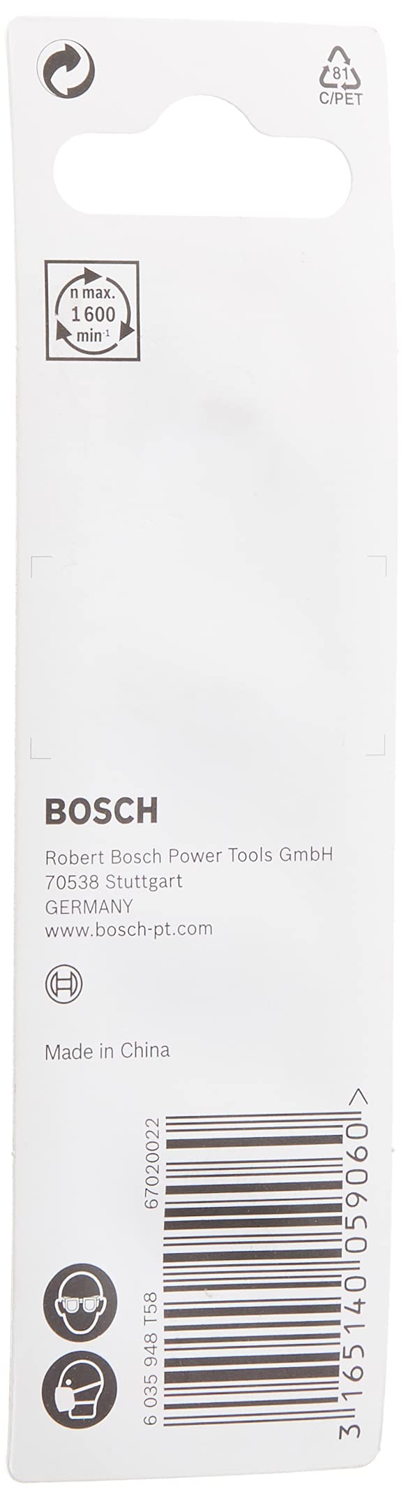 Bosch 2608596300 Standard Wood Drill Bit, 3mm x 30mm x 60mm, Blue