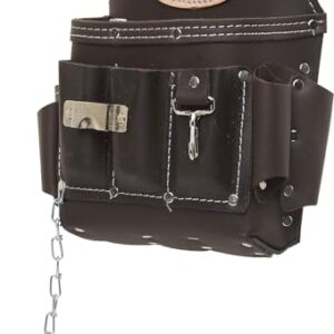 McGuire-Nicholas 526-CC Brown Professional Electrician'S Pouch, oil tanned leather