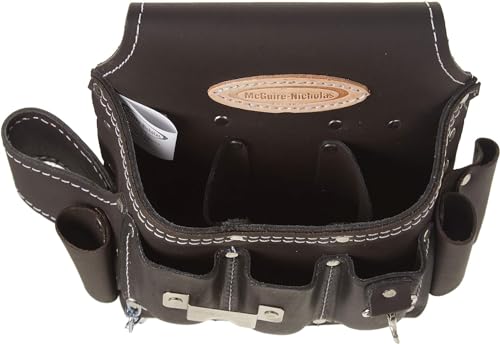 McGuire-Nicholas 526-CC Brown Professional Electrician'S Pouch, oil tanned leather