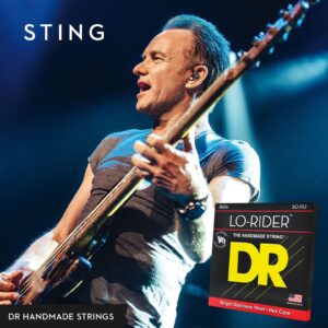 DR Strings Lo-Rider - Stainless Steel Hex Core 6 String Bass 30-125