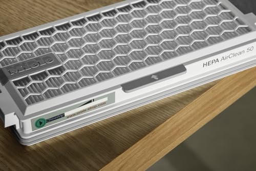 Miele Original HEPA AirClean filter with TimeStrip, Filter for Miele Vacuum Cleaners, Traps Dust and Allergens