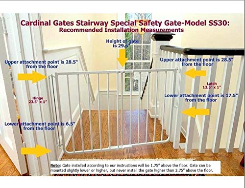 Cardinal Pet Gates Stairway Special Gate, White