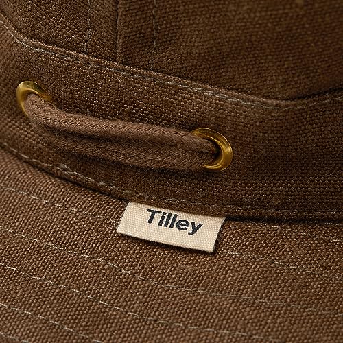 Tilley mens Hemp Bucket Hat, Mocha, 7.375 US