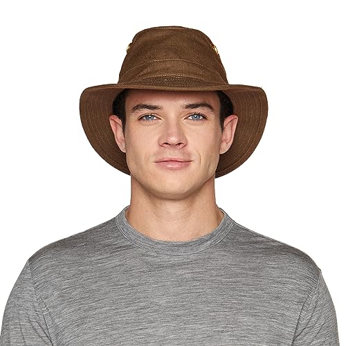 Tilley mens Hemp Bucket Hat, Mocha, 7.375 US