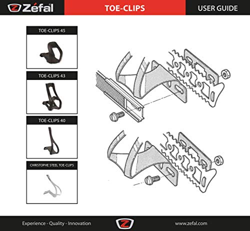 Zefal "Cristophe Mountain Bicycle Half Toe Clips, S/M , Black