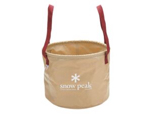 snow peak camping bucket jumbo - versatile six gallon bucket - 14.5 x 10 in