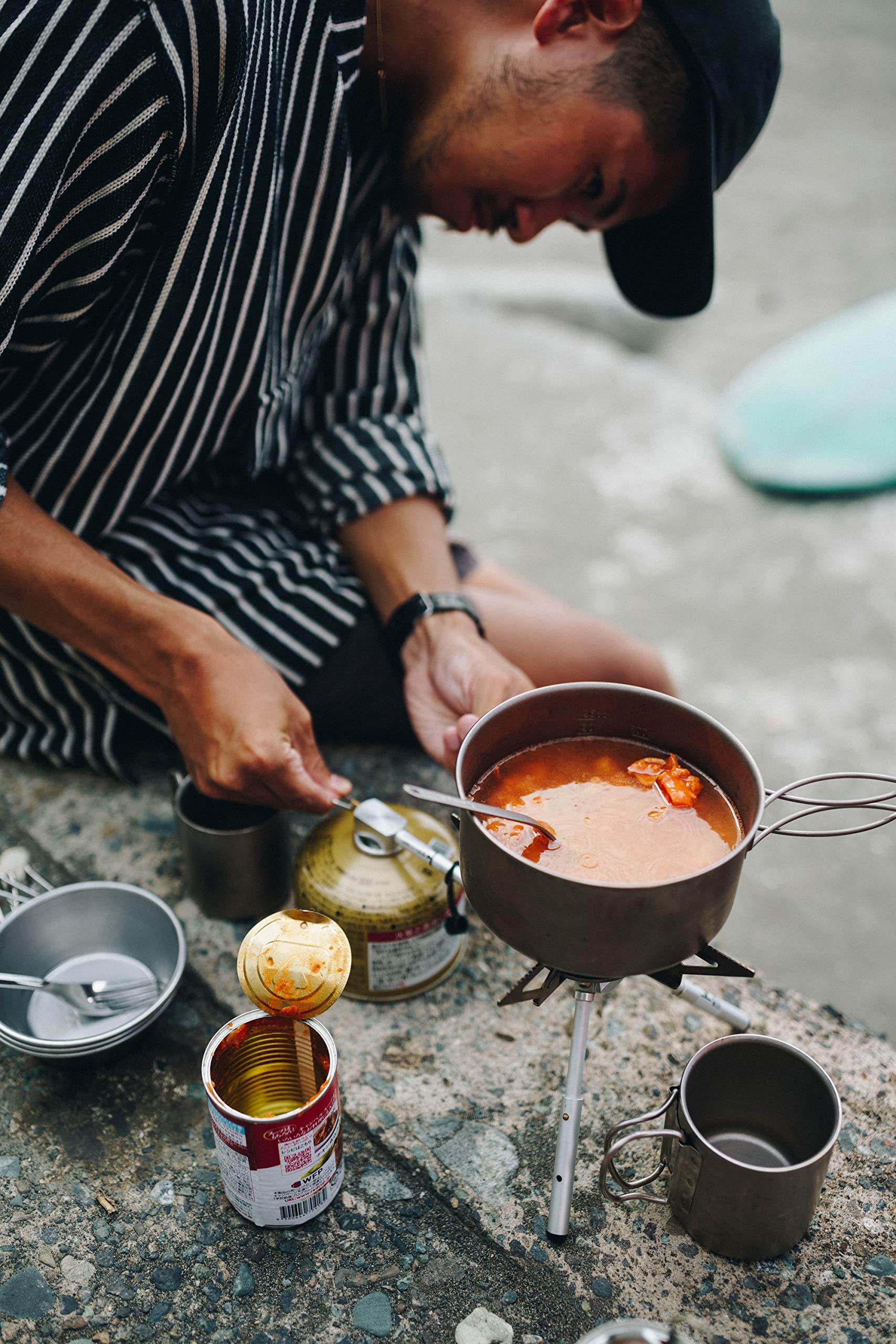 Snow Peak Titanium Multi Compact Cookset - Ultralight Camping Cookware Set with Pots & Frying Pans - Titanium Cookset for Outdoor Cooking