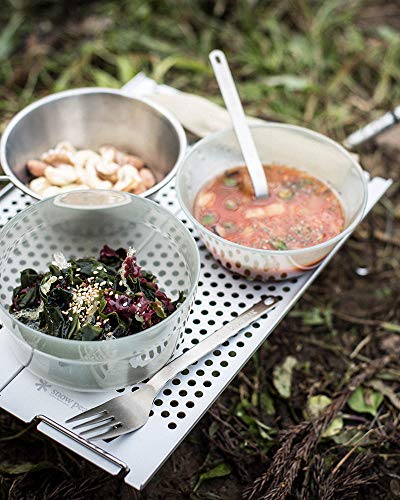 Snow Peak Titanium Fork & Spoon Set - Ultralight & Portable Camping Utensil Set - Durable Titanium Cutlery with Canvas Travel Case