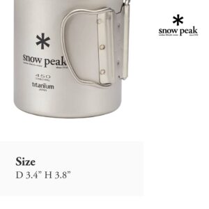 Snow Peak Titanium Double-Wall Mug - Durable & Lightweight Insulated Mug - Camping - 15.2 fl oz - Silver