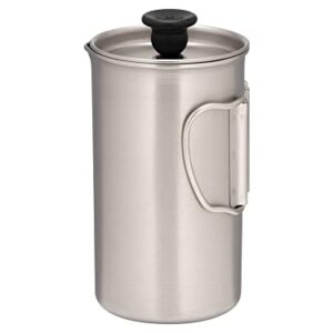 Snow Peak Titanium French Press - Ultralight Coffee Maker for Camping, Backpacking & Hiking - Camping Cookware Essential for Coffee Anywhere