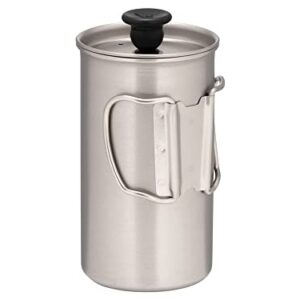 Snow Peak Titanium French Press - Ultralight Coffee Maker for Camping, Backpacking & Hiking - Camping Cookware Essential for Coffee Anywhere