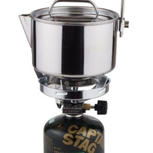 Captain Stag M-7296 Camping Kettle Cooker, 5.5 inches (14 cm), 0.5 gal (1.3 L)