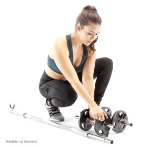 Marcy Standard Size (Fits 1-inch Plates) Curl Bar and Dumbbell Handle Set SDC-10.1