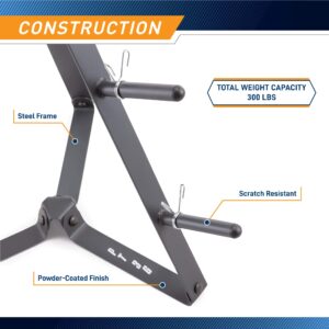 Marcy Plate Tree for Standard Size Weight Plates/Storage Rack for Exercise Weights PT-36 dark grey, 34.00 x 9.00 x 4.00"