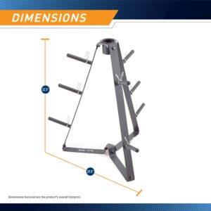 Marcy Plate Tree for Standard Size Weight Plates/Storage Rack for Exercise Weights PT-36 dark grey, 34.00 x 9.00 x 4.00"