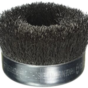 BOSCH WB525 4-Inch Crimped Carbon Steel Cup Brush, 5/8-Inch x 11 Thread Arbor