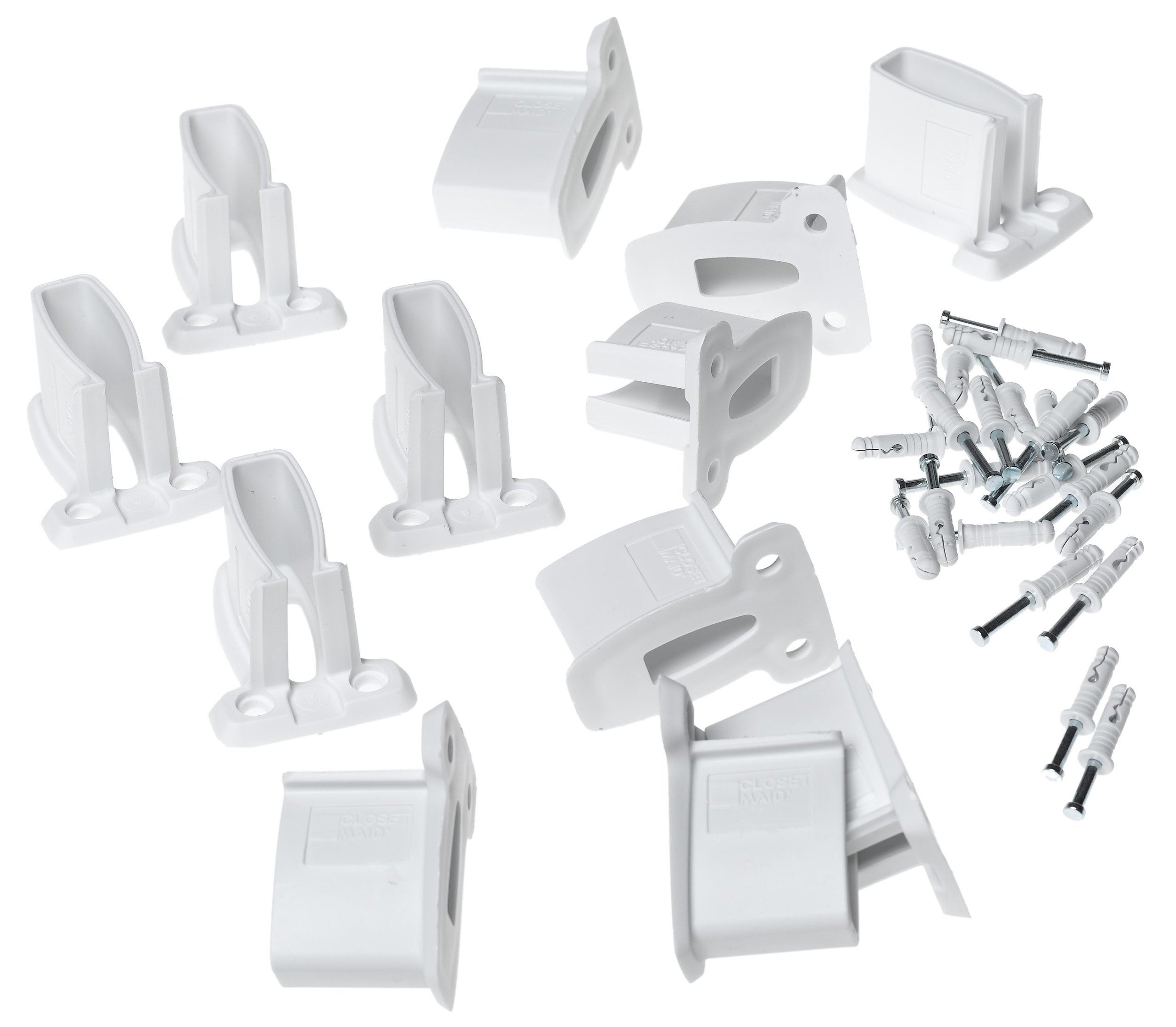 ClosetMaid Wall Brackets, White, 12-Pack #1782