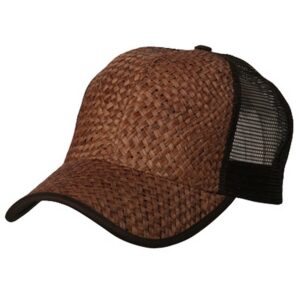 straw trucker cap-brown brown osfm