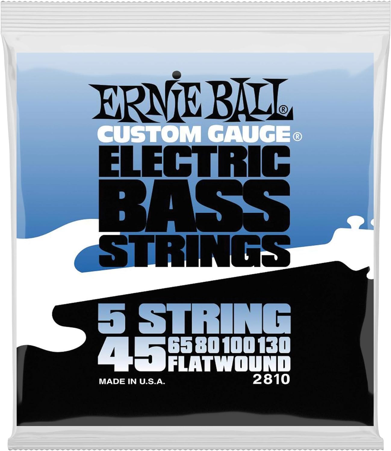 5-string Stainless Steel Flatwound Electric Bass Strings 45-130 Gauge