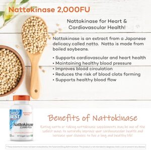 Doctor's Best Nattokinase - 2, 000 FU of Enzyme, Supports Heart Health & Circulatory & Normal Blood Flow, Non-GMO, Gluten Free, Vegan, 90 VC (DRB-00125)