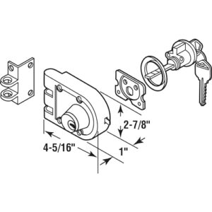 Prime-Line U 9972 Jimmy-Resistant Deadlock, Diecast, Brass Color, Angle Strike, Double Cylinder (Single Pack)