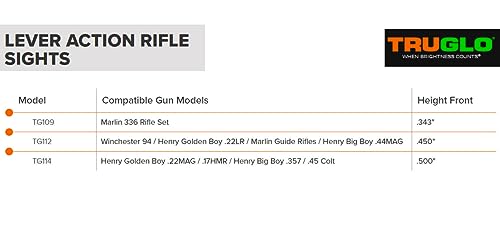 TruGlo Fiber Optic Rifle Sight , Henry Golden Boy