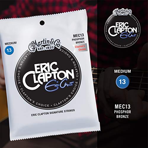 Martin MEC13 Clapton's Choice Phosphor Bronze Acoustic Guitar Strings, Medium